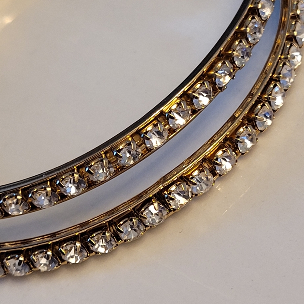 Gold-tone & Rhinestones Bangle Bracelet Bundle (8 bangle bracelets) - Picture 12 of 16